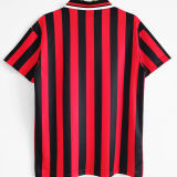1994/1996 Man City Away Red Black Retro Soccer Jersey