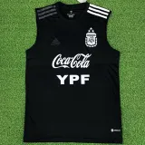2023 Argentina Black 3 Stars Vest Jersey 3星 背后有广告 胸前两横条广告