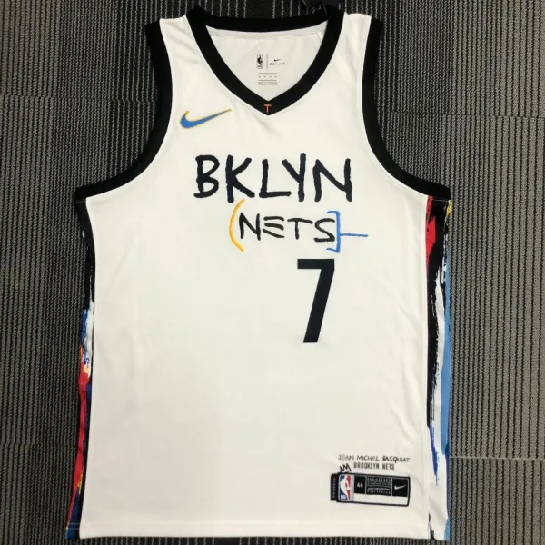 2021 Nets DURANT #7 City Edition White NBA Jerseys Hot Pressed