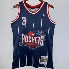 1999/00 Rockets FRANCIS #3 Blue Retro NBA Jerseys 热压