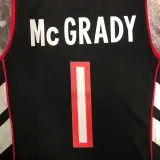 1999/00 Toronto Raptors MCGRADY #1 Purple Black Retro NBA Jerseys 热压