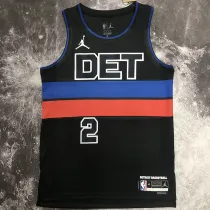 Pistons CUNNINGHAM #2 Black NBA Jerseys