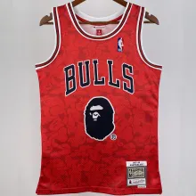 1997/98 Bulls BAPE×M&N #93 Red NBA Jerseys