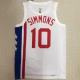 Nets SIMMONST #10 White Retro NBA Jerseys