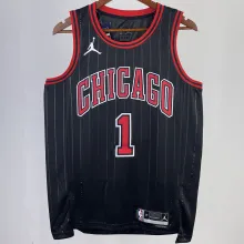 2023/24 Bulls ROSE #1 Black NBA Jerseys 热压