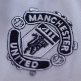 2000/01 M Utd Away White Long Sleeve Retro Soccer Jersey