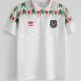 1990/92 Wales Away White Retro Soccer Jersey