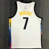 2021 Nets DURANT #7 City Edition White NBA Jerseys Hot Pressed