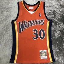 2009/10 Warriors CURRY #30 Orange Retro NBA Jerseys 热压