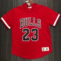 JORDAN # 23 Bulls Red Mitchell Ness Retro Jerseys