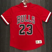JORDAN # 23 Bulls Red Mitchell Ness Retro Jerseys