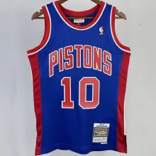 1988/89 KC Thunder RODMAN #10 Blue Retro NBA Jerseys 热压
