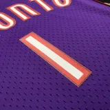 1999/00 Toronto Raptors MCGRADY #1 Purple Black Retro NBA Jerseys 热压