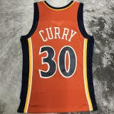 2009/10 Warriors CURRY #30 Orange Retro NBA Jerseys 热压