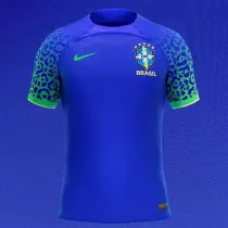 2022/23 Brazil Away 1:1 Quality Blue Fans Soccer Jersey