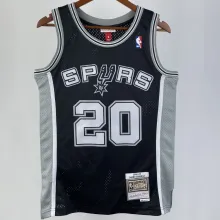 2002/03 Spurs GINOBILI #20 Black Retro NBA Jerseys 热压