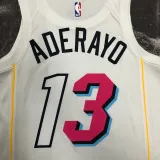 Miami Heat ADERAYO#13 White City Edition NBA Jerseys