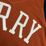 2009/10 Warriors CURRY #30 Orange Retro NBA Jerseys 热压