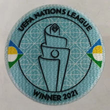 UEFA NATIONS LEAGUE WINNER 2021 PATCH 欧国联冠军章 (You can buy it alone OR tell us which jersey to print it on. )