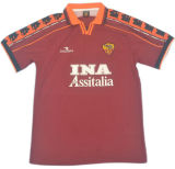 1998/99 Roma Red Home Retro Soccer Jersey
