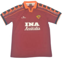 1998/99 Roma Red Home Retro Soccer Jersey