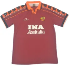 1998/99 Roma Red Home Retro Soccer Jersey
