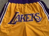 Lakers Yellow Four Bags NBA Pants