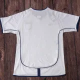 2002 England Home White Retro Soccer Jersey