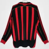 2006/07 AC Milan Home Long Sleeve Retro Soccer Jersey