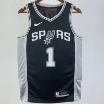 2023/24 Spurs WEMBANYAMA #1 Black NBA Jerseys