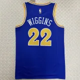 Warriors WIGGINS #22 Blue Retro NBA Jerseys