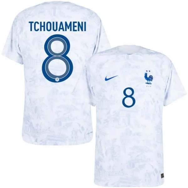 TCHOUAMENI #8 France 1:1 Away White Fans Jersey 2022/23 ★★