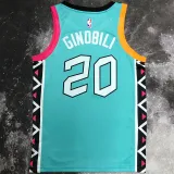 Spurs GINOBILI #20 Light Green City Edition NBA Jerseys