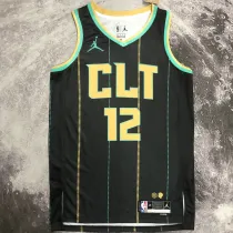 2023 Hornets BALL #12 Black City Edition NBA Jerseys