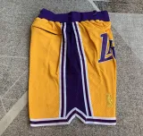 Lakers Yellow Four Bags NBA Pants