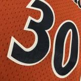 2009/10 Warriors CURRY #30 Orange Retro NBA Jerseys 热压