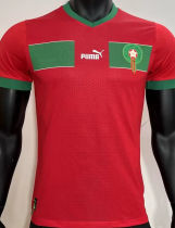 2022/23 Morocco Home Red Player Version Jersey