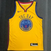 2018 Warriors THOMPSON #11 The Bay NBA Jerseys Hot Pressed