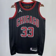2023/24 Bulls PIPPEN #33 Black NBA Jerseys 热压