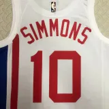 Nets SIMMONST #10 White Retro NBA Jerseys
