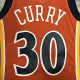 2009/10 Warriors CURRY #30 Orange Retro NBA Jerseys 热压