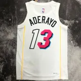 Miami Heat ADERAYO#13 White City Edition NBA Jerseys