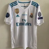 RONALDO # 7 RM Home UCL FINAL KYIV 2018 Retro Jersey 2017/18 (Have All Patch 全臂章有胸前字) ★★