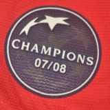 2007/08 M Utd Home Red Retro Soccer Jersey League Version 联赛版