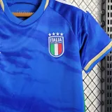 2023/24 Italy Home Blue kids Soccer Jersey