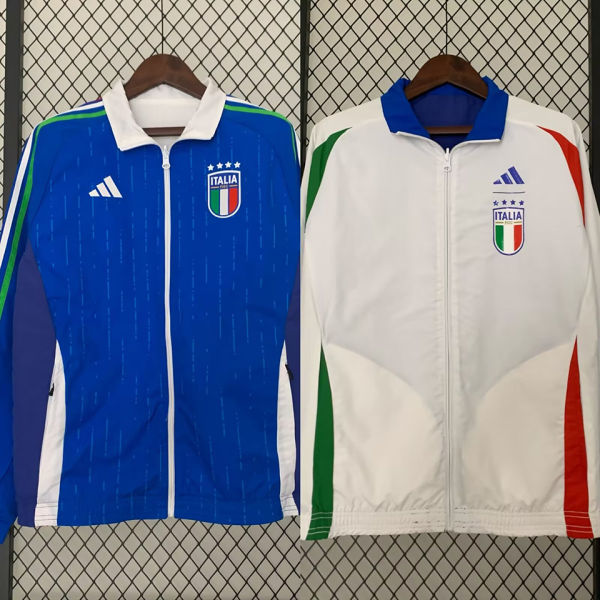 2024 Italy Blue White Reversible Windbreaker 双面