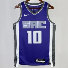 2023/24 Kings SABONIS #10 Purple NBA Jerseys 热压