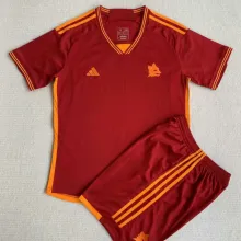 2023/24 Roma Home Red Kids Soccer Jersey