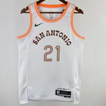 2023/24 Spurs DUNCAN #21 White City Edition NBA Jerseys