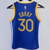 Warriors CURRY #30 Blue Kids NBA Jersey 热压